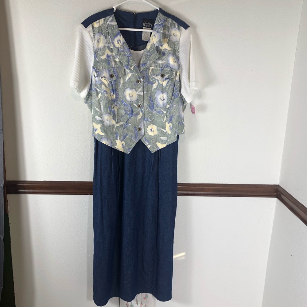 Whirlaway Frocks denim tie back dress size 20WP